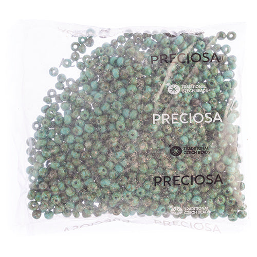 Czech Seed Beads 2/0 Opaque Green Shades
