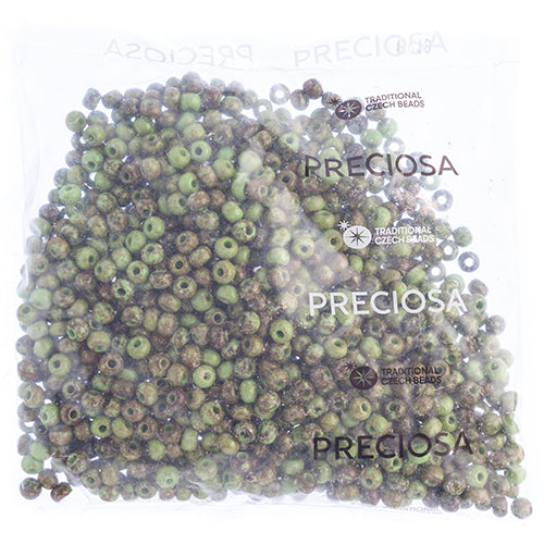 Czech Seed Beads 2/0 Opaque Green Shades