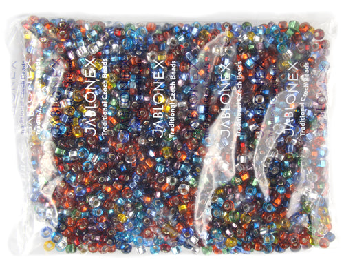 Czech Seed Beads 2/0 Color Lined Black/White/Mixed Shades