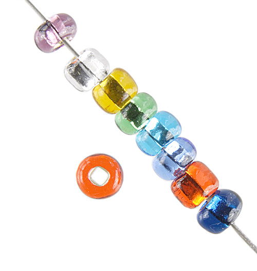 Czech Seed Beads 2/0 Color Lined Black/White/Mixed Shades