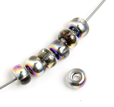 Czech Seed Beads 2/0 Transparent/Grey Shades