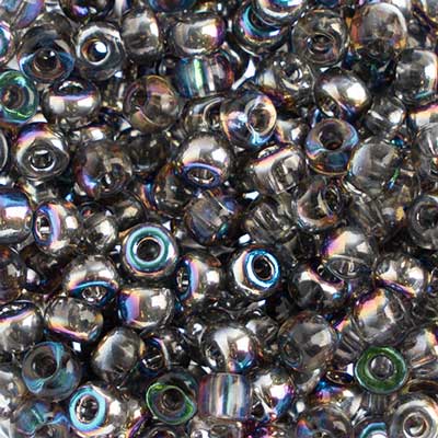 Czech Seed Beads 2/0 Transparent Crystal/Grey/Multi Shades