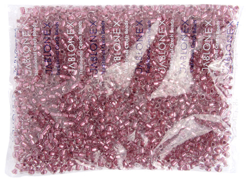 Czech Seed Beads 2/0 Color Lined Red/Pink Shades