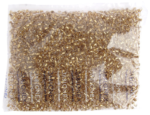 Czech Seed Beads 2/0 Color Lined Gold/Brown Shades