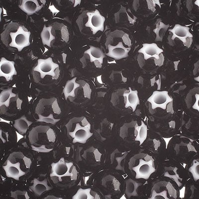 Czech Seed Beads 2/0 Cornelian White Star