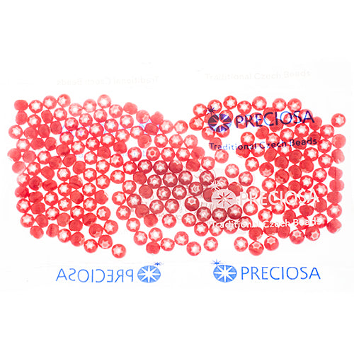 Czech Seed Beads 2/0 Cornelian White Star 