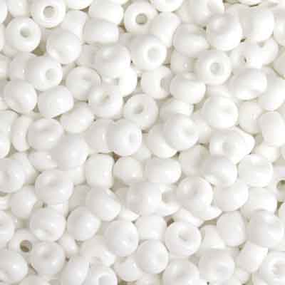 Czech Seed Beads 2/0 Opaque White Shades