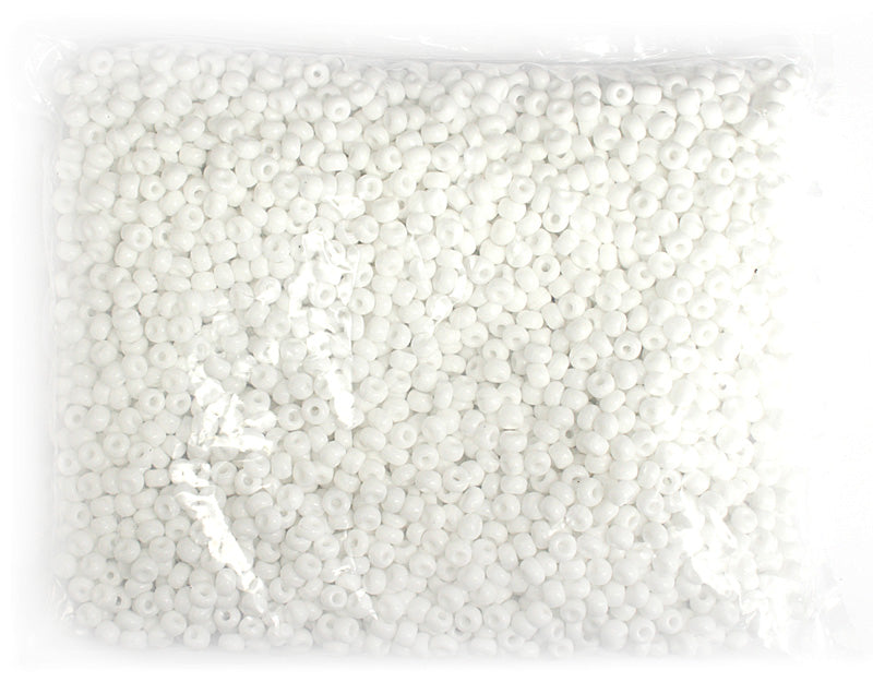 Czech Seed Beads 2/0 Opaque White Shades