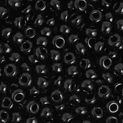 Czech Seed Beads 2/0 Opaque Black/Multi Shades