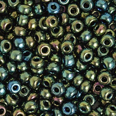 Czech Seed Beads 2/0 Opaque Green Shades