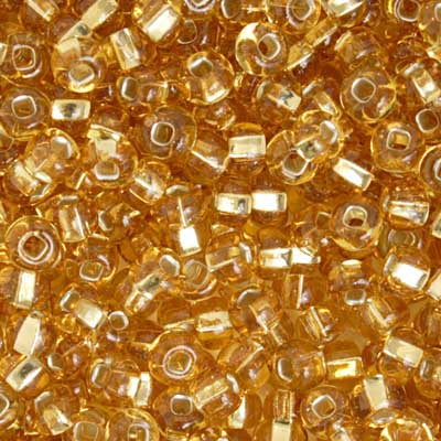 Czech Seed Beads 2/0 Color Lined Gold/Brown Shades