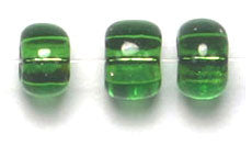 Czech Seed Beads 2/0 Color Lined Green Shades