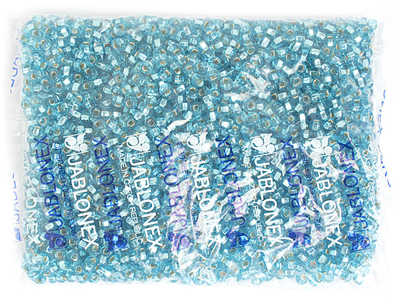 Czech Seed Beads 2/0 Color Lined Blue Shades