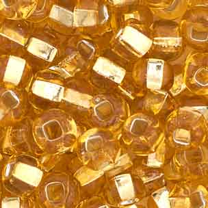 Czech Seed Beads 2/0 Color Lined Blue Shades