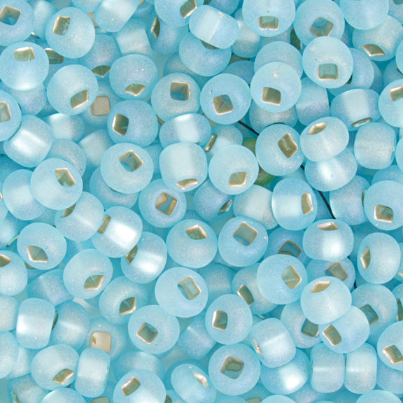 Czech Seed Beads 2/0 Color Lined Blue Shades