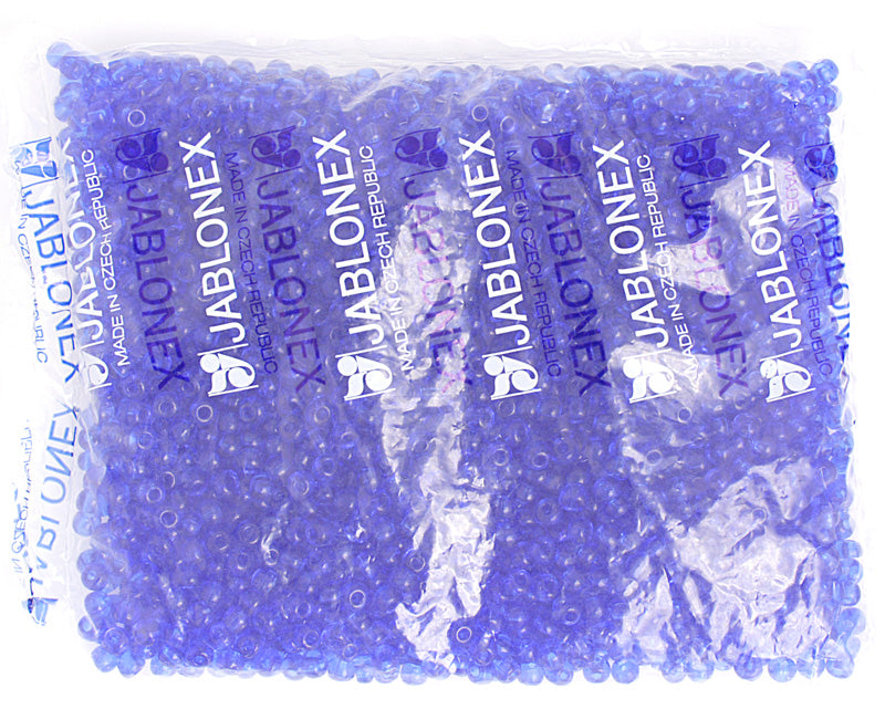 Czech Seed Beads 2/0 Transparent Blue Shades