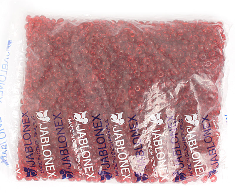 Czech Seed Beads 2/0 Transparent Orange/Red Shades