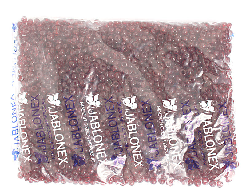 Czech Seed Beads 2/0 Transparent Orange/Red Shades