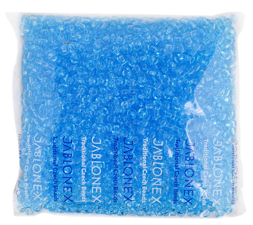 Czech Seed Beads 2/0 Transparent Blue Shades