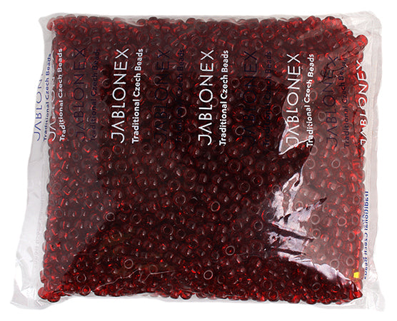 Czech Seed Beads 2/0 Transparent Orange/Red Shades