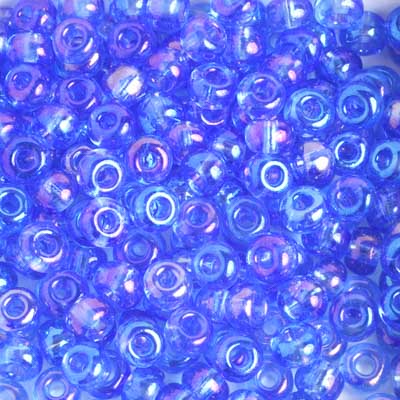 Czech Seed Beads 2/0 Transparent Blue Shades