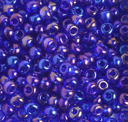 Czech Seed Beads 2/0 Transparent Blue Shades