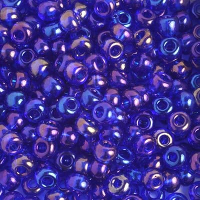 Czech Seed Beads 2/0 Transparent Blue Shades
