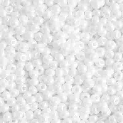 Czech Seed Beads 2/0 Opaque White Shades