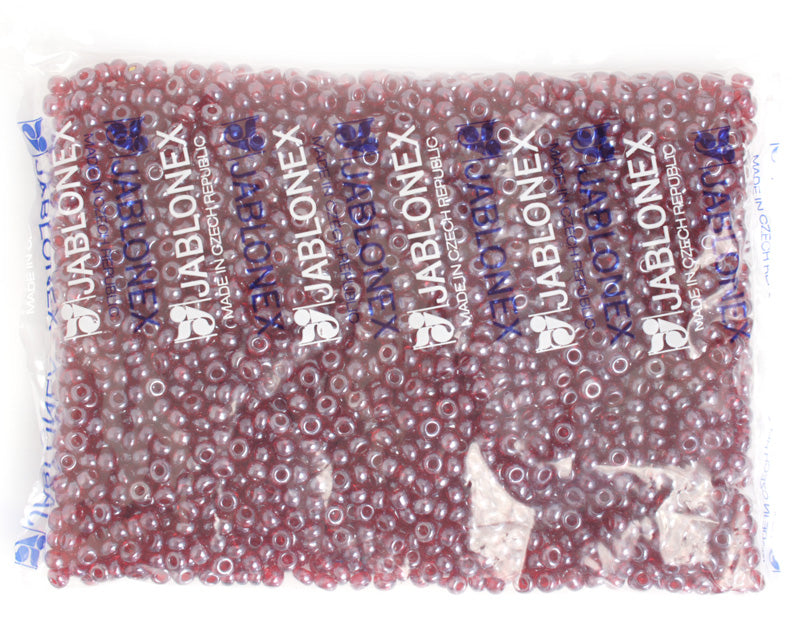 Czech Seed Beads 2/0 Transparent Orange/Red Shades