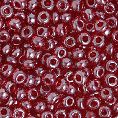 Czech Seed Beads 2/0 Transparent Orange/Red Shades