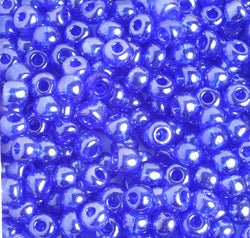Czech Seed Beads 2/0 Transparent Blue Shades
