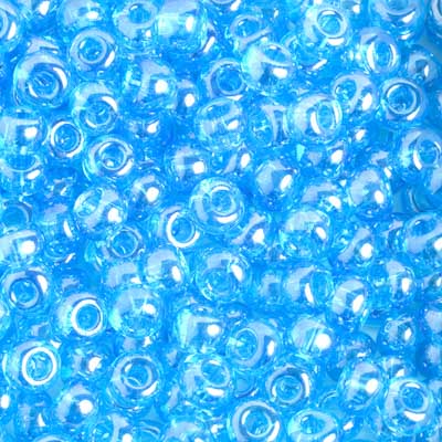 Czech Seed Beads 2/0 Transparent Blue Shades
