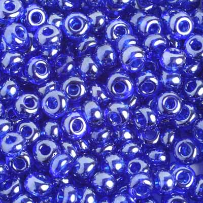 Czech Seed Beads 2/0 Transparent Blue Shades