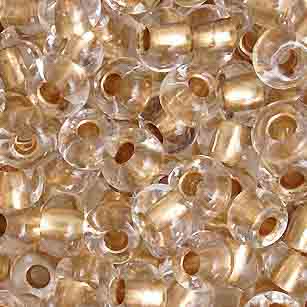 Czech Seed Beads 2/0 Color Lined Gold/Brown Shades
