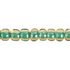 Czech Seed Beads 2/0 Color Lined Green Shades