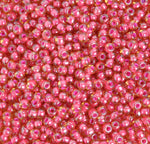 Czech Seed Beads 2/0 Color Lined Red/Pink Shades