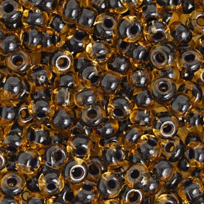 Czech Seed Beads 2/0 Color Lined Gold/Brown Shades