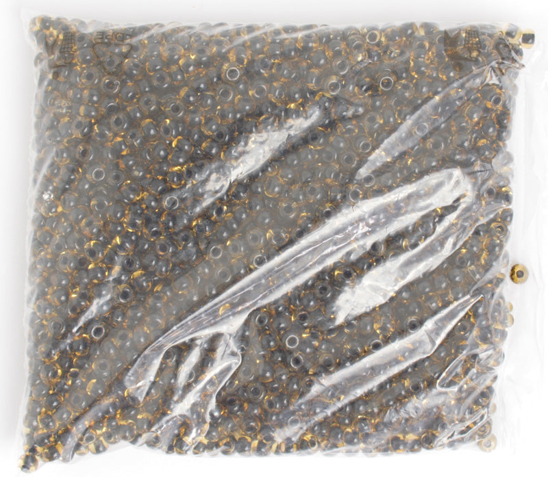 Czech Seed Beads 2/0 Color Lined Gold/Brown Shades