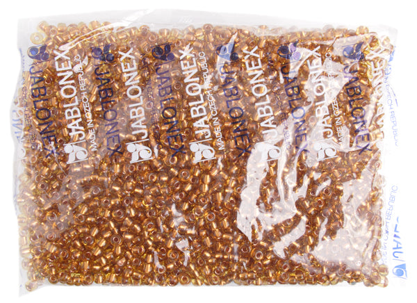 Czech Seed Beads 2/0 Color Lined Gold/Brown Shades