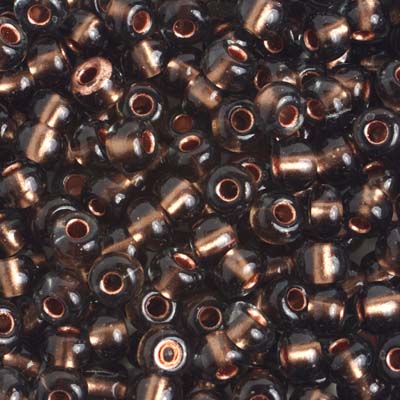 Czech Seed Beads 2/0 Color Lined Green Shades