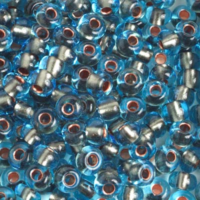 Czech Seed Beads 2/0 Color Lined Blue Shades