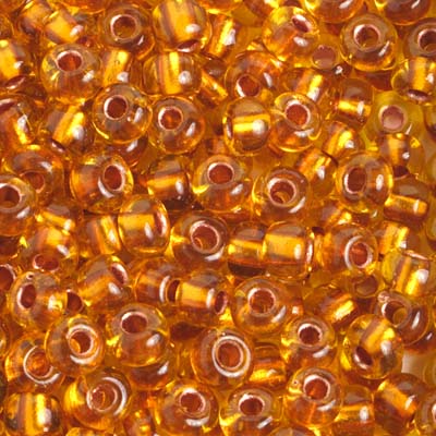 Czech Seed Beads 2/0 Color Lined Yellow/Orange Shades