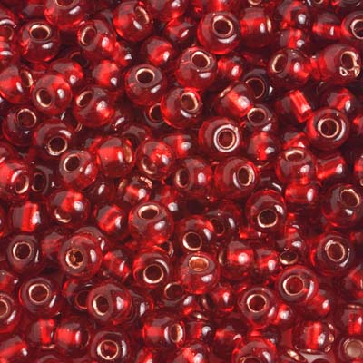 Czech Seed Beads 2/0 Color Lined Red/Pink Shades