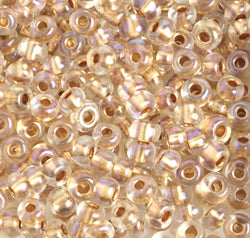 Czech Seed Beads 2/0 Color Lined Gold/Brown Shades