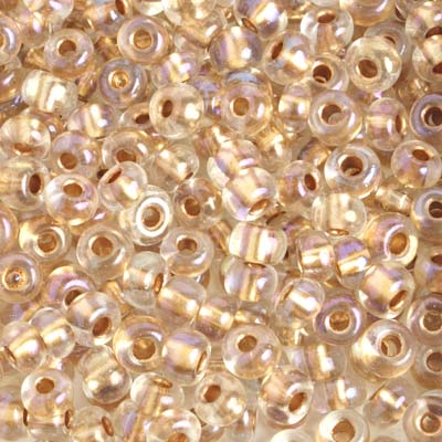 Czech Seed Beads 2/0 Color Lined Gold/Brown Shades