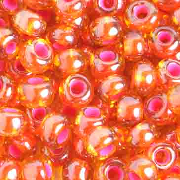 Czech Seed Beads 2/0 Color Lined Red/Pink Shades