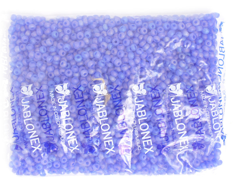 Czech Seed Beads 2/0 Transparent Blue Shades