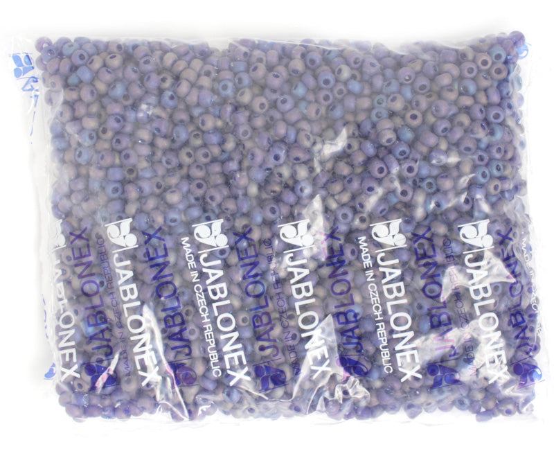 Czech Seed Beads 2/0 Transparent Blue Shades