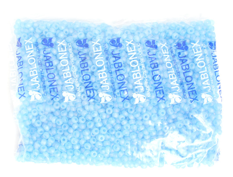 Czech Seed Beads 2/0 Transparent Blue Shades