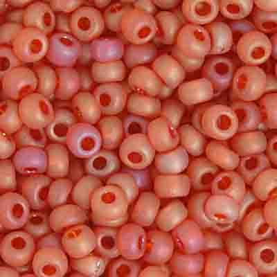 Czech Seed Beads 2/0 Transparent Orange/Red Shades